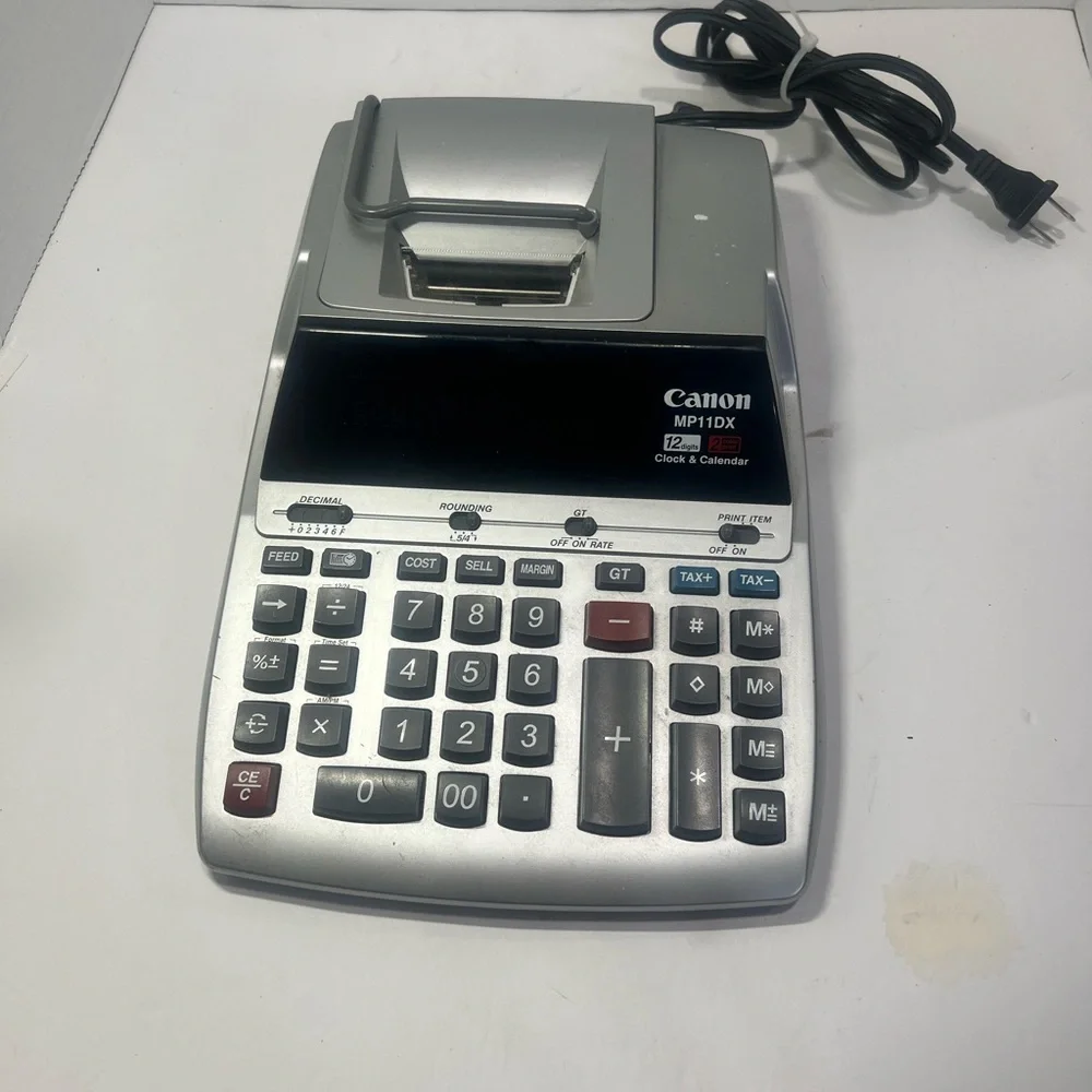 Canon MP11DX Silver and Black Calculator, Clock and Calendar